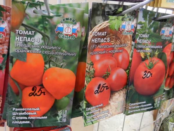 семена видов томатов Непас